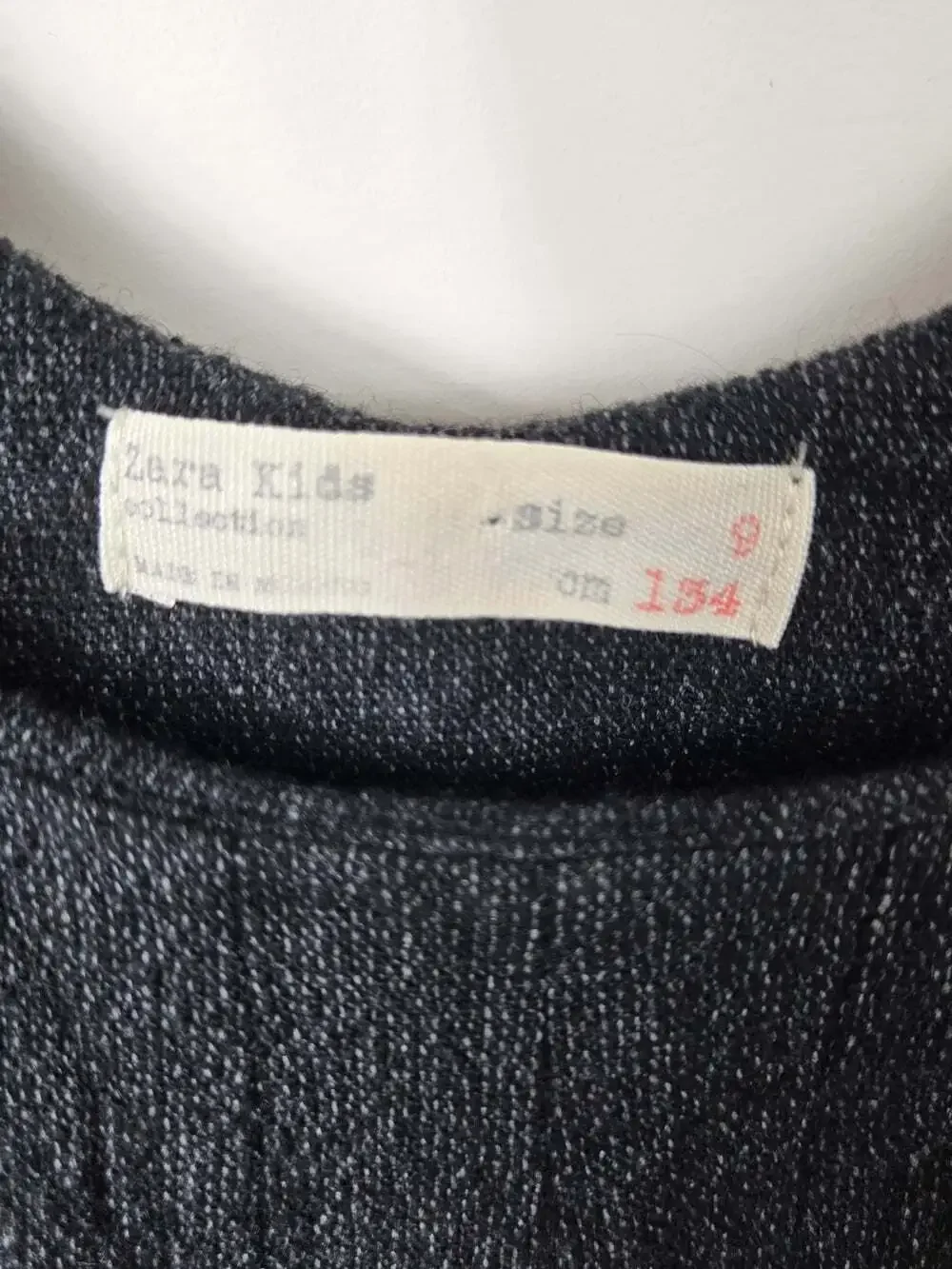 Zara Kids Wool Blend Knit Jumper Dress Size 9 (134 cm) Charcoal Grey Sleeveless